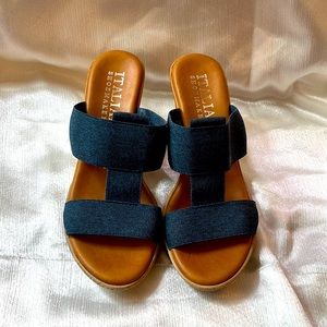 Italian Shoemakers Denim Wedges